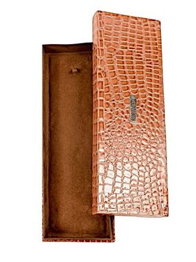 RODRIGO OTAZU Jewelry Box Case Leather Like Croc Embossed